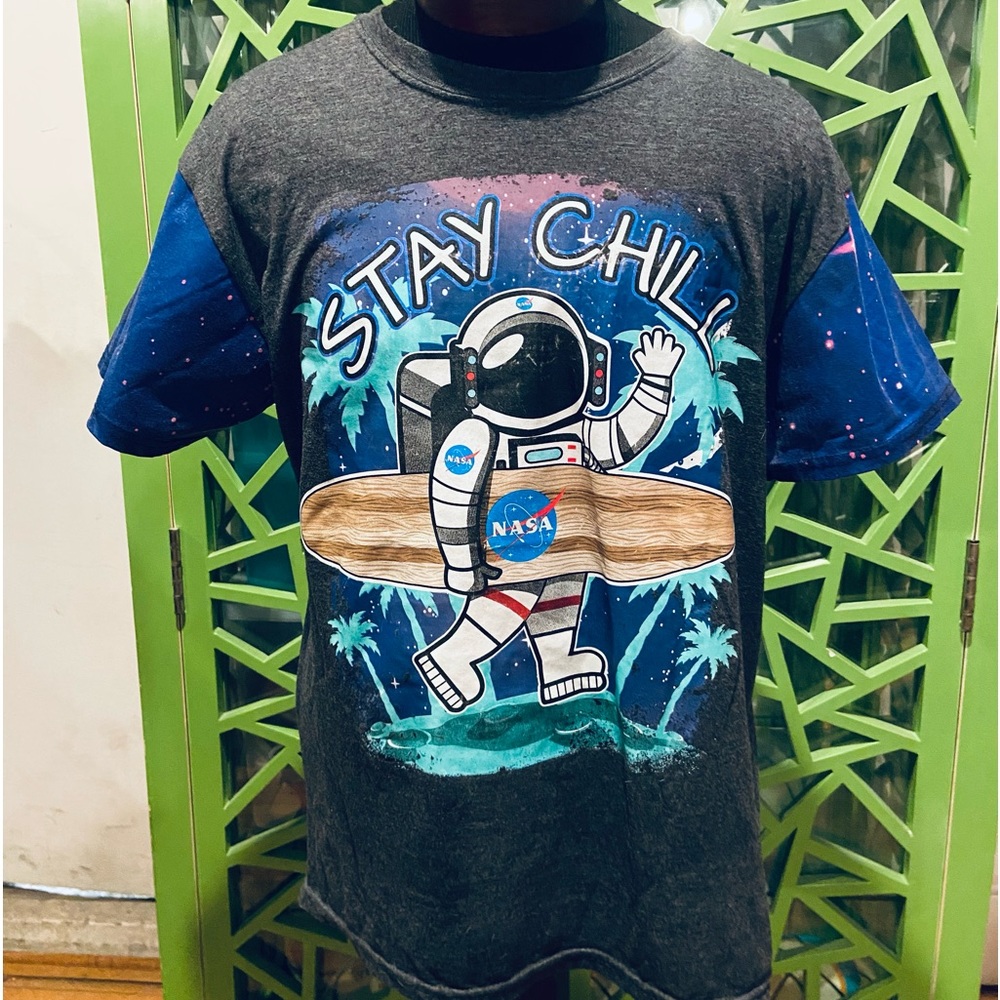 NASA “Stay Chill” Astronaut Surfer T-shirt